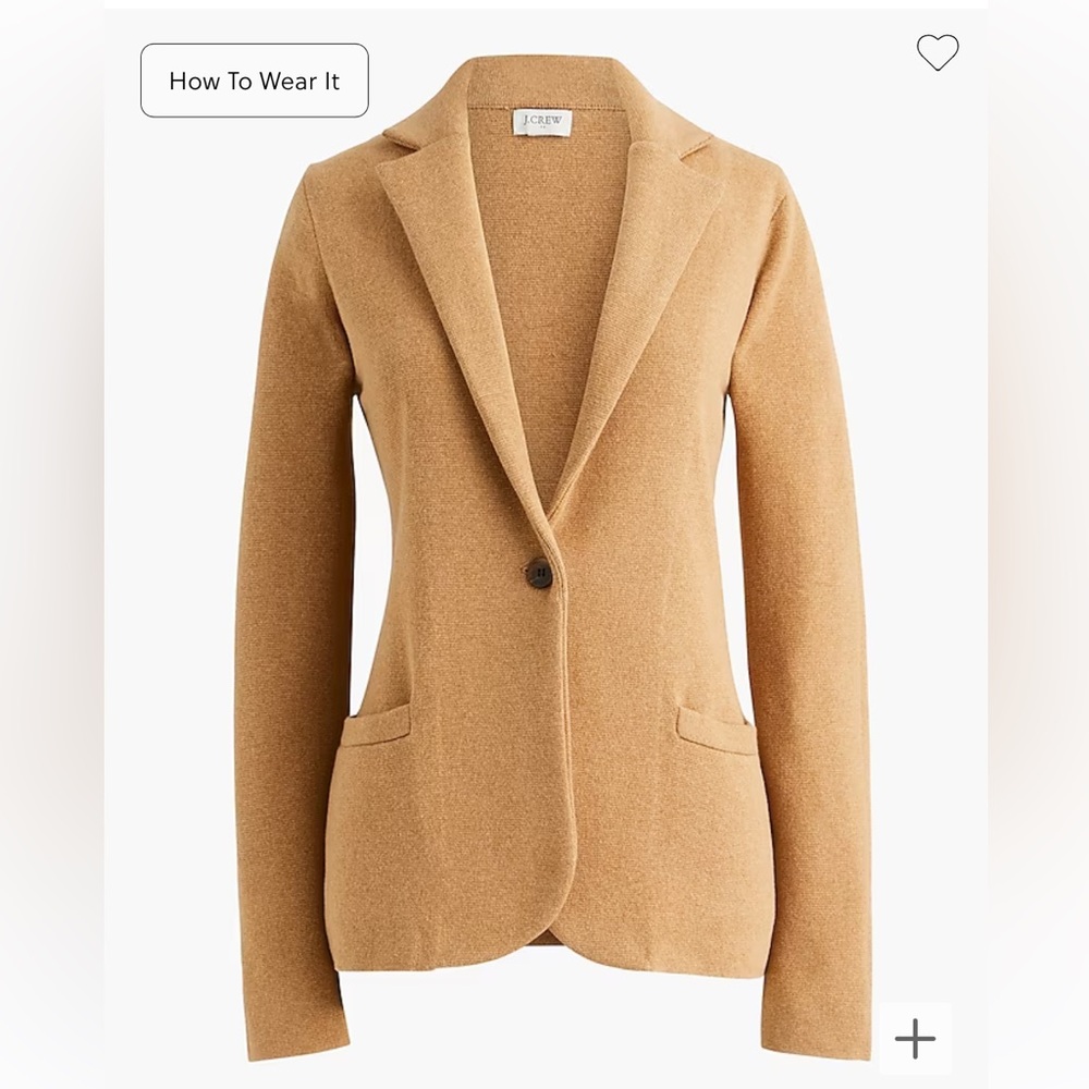 J Crew Tan Sweater Blazer